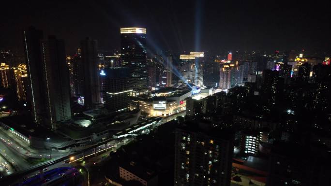 重庆万象城夜景航拍