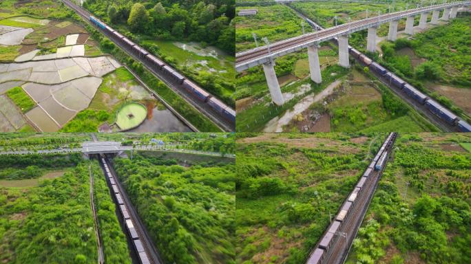 集装箱 铁路桥梁 列车 中国铁路