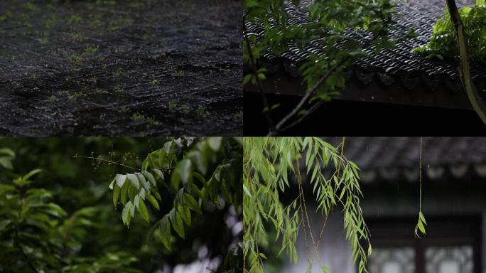 屋檐滴水，梅雨，烟雨蒙蒙，烟雨江南