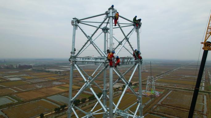 电力 铁塔组立 国网电力 电力工人 铁塔