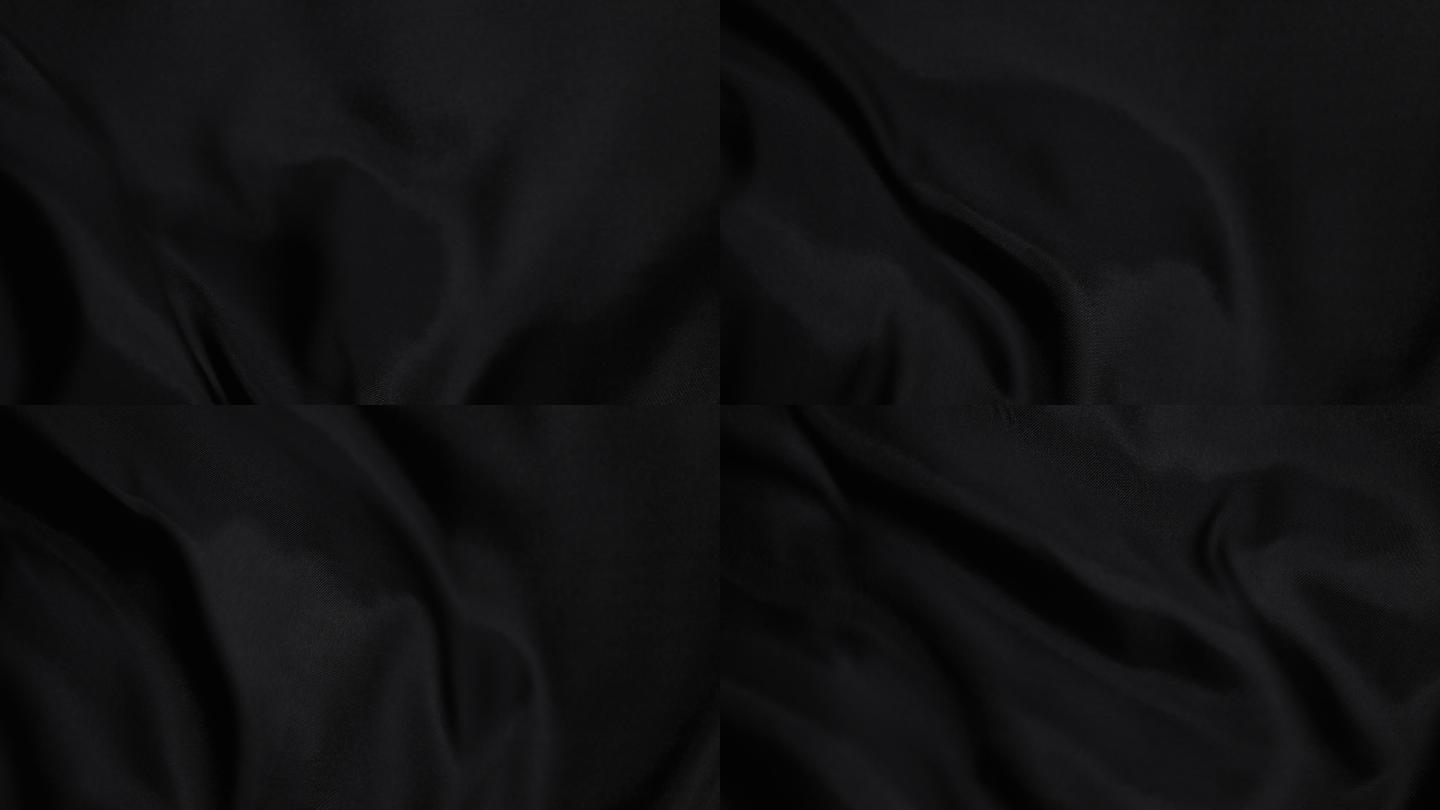 黑色缎子布匹材质