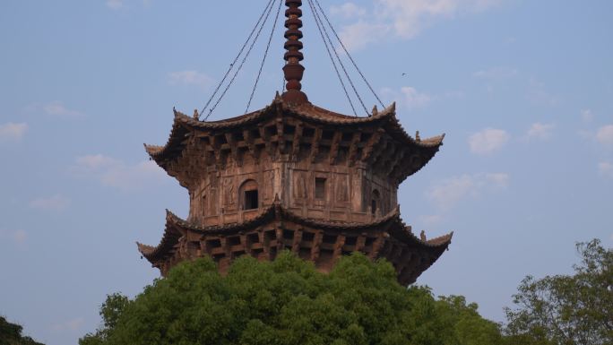 泉州东西塔定点特写泉州开元寺风景名胜古迹