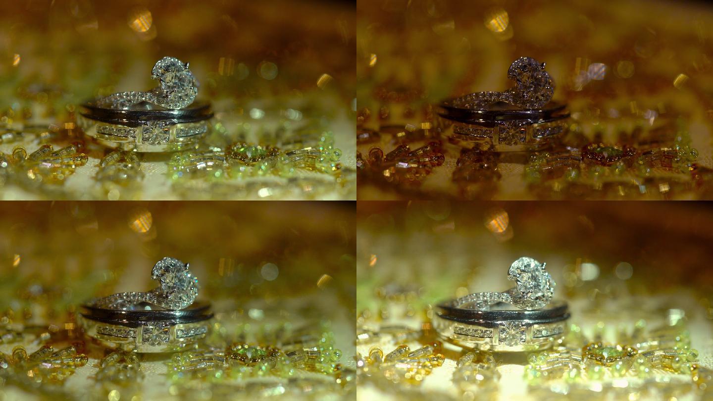 结婚戒指的微距镜头