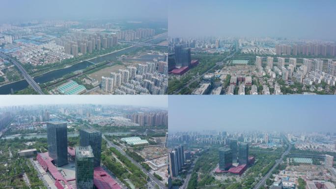 4k航拍济宁高新区大景