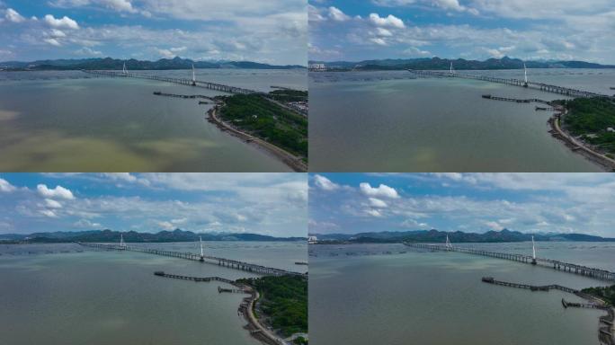 【正版5K素材】深圳湾大桥光影航拍1