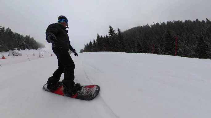 雾山滑雪极限运动雪地运动