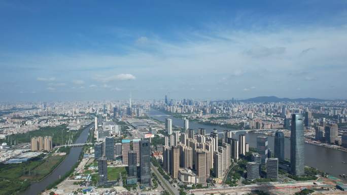 放大中国广州琶洲的视图
