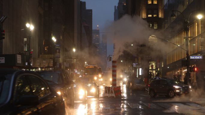 多雨的纽约市纽约