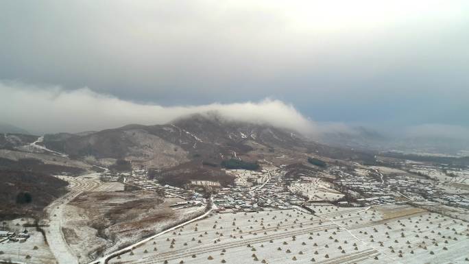 北国风光冰雪田野山峰