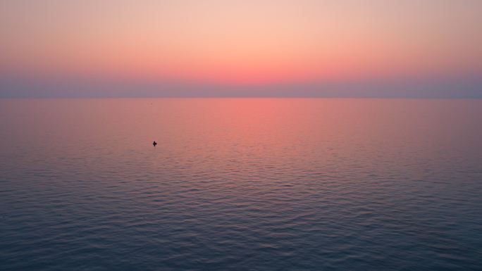 太湖日落航拍