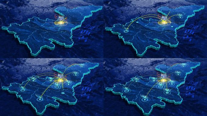 ae科技地图陕西省各市立体地块业务发散