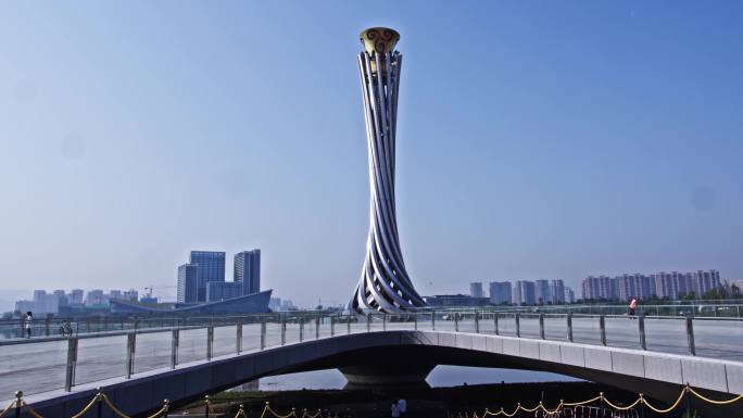 世界大运公园火炬塔实拍素材