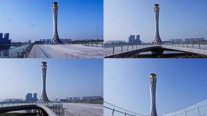世界大运公园火炬塔实拍素材