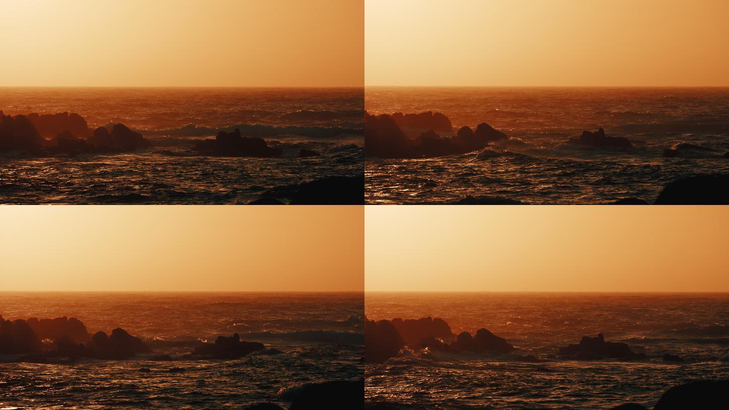 海上的日落涨潮