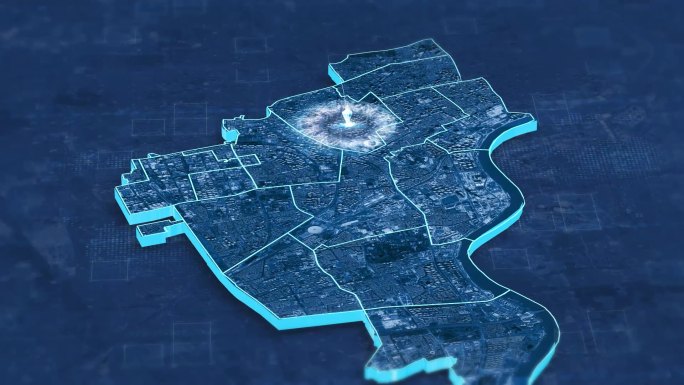 ae科技立体地图上海徐汇区地块业务范围
