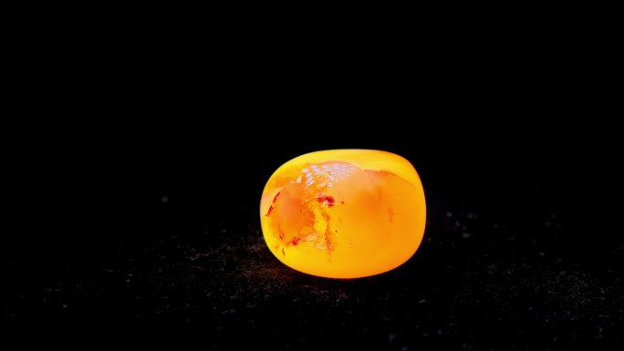 橙色宝石矿物石英美丽