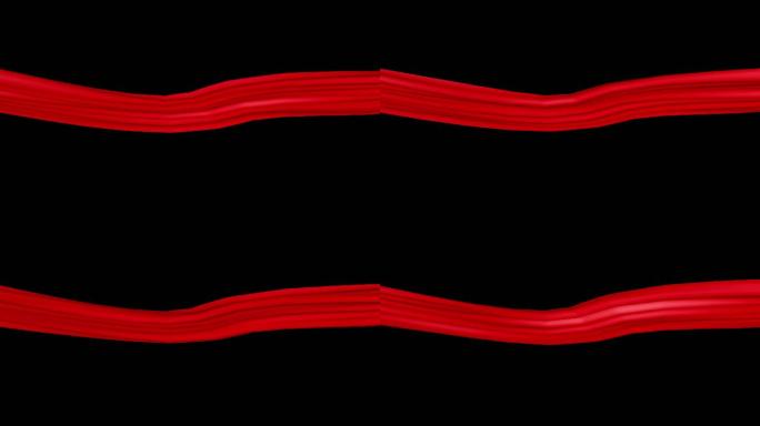 红绸丝绸飘带带通道视频素材 (9)
