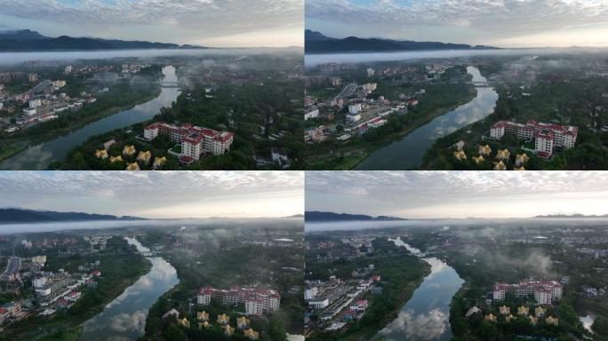 平流雾和河中的云影（5K）