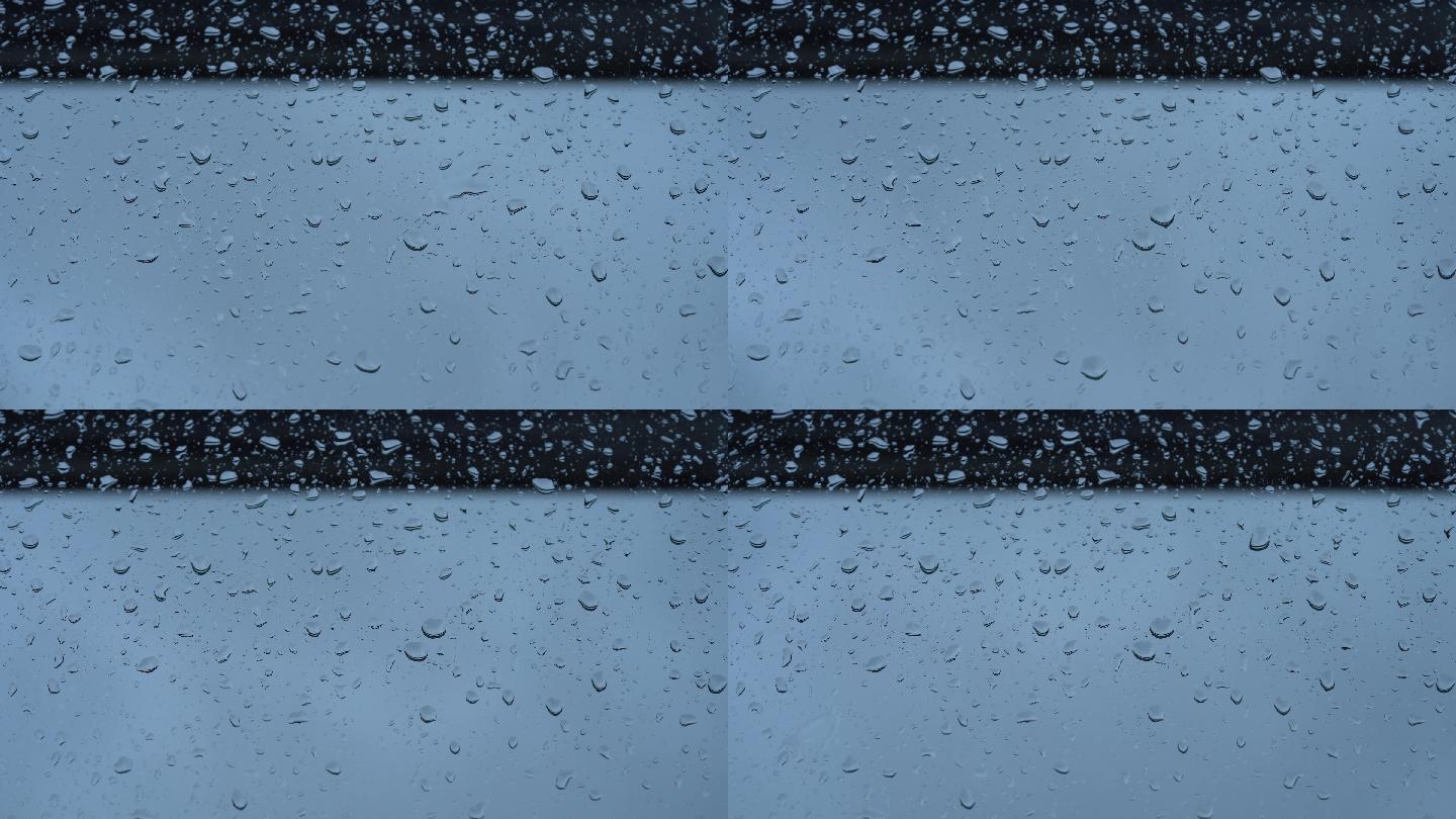 窗外的雨 窗户水珠 下雨天