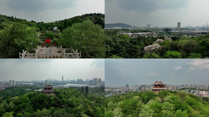 南京红山森林动物园航拍素材