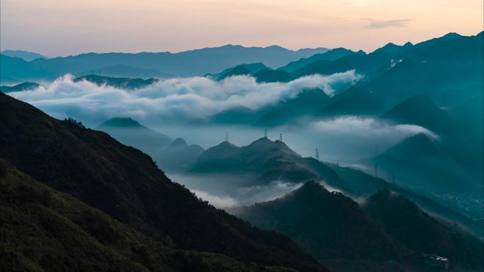 4K延时 强对流天气 云雾缭绕