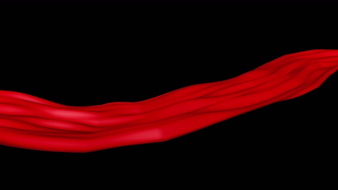 红绸丝绸飘带带通道视频素材 (12)
