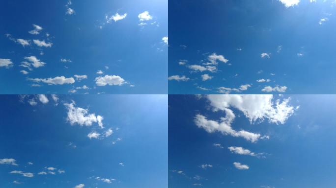 蓝天云彩白云悠悠蓝蓝的天上白云飘
