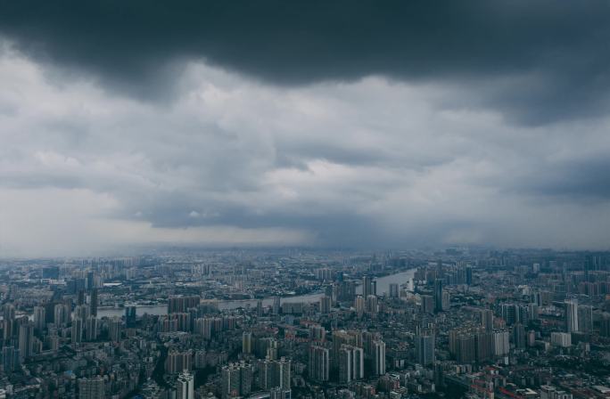 广州台风乌云暴雨延时06