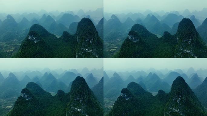 中国桂林山鸟瞰图景色风景风光美景观光游玩