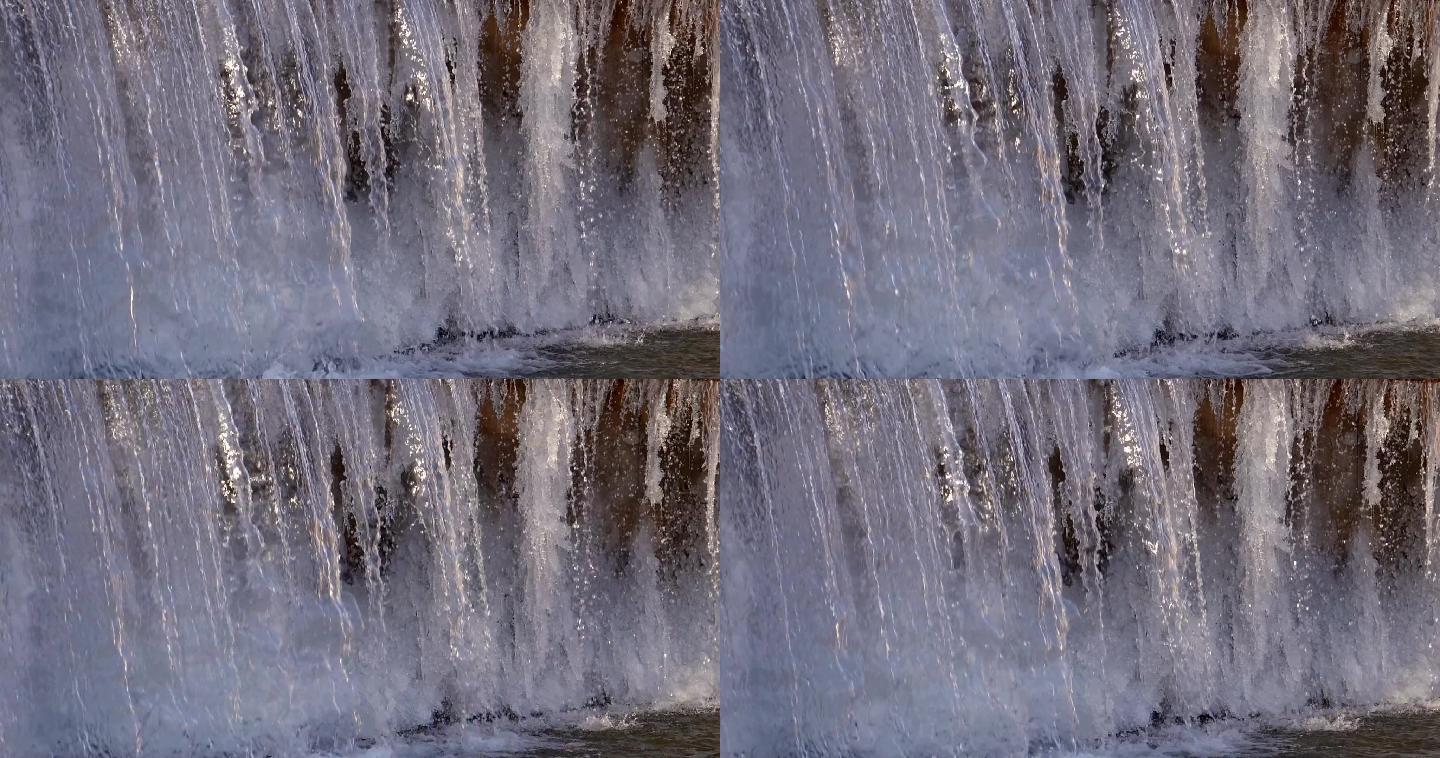 冰瀑 升格 流水 冬天 水滴