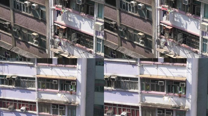 香港公寓生活照社区居民楼空镜头宜居环境开
