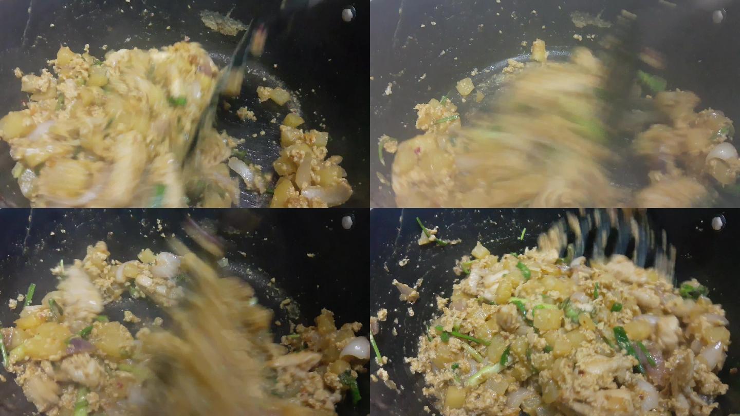 鸡炒土豆烹调烹饪家务厨房美食制作