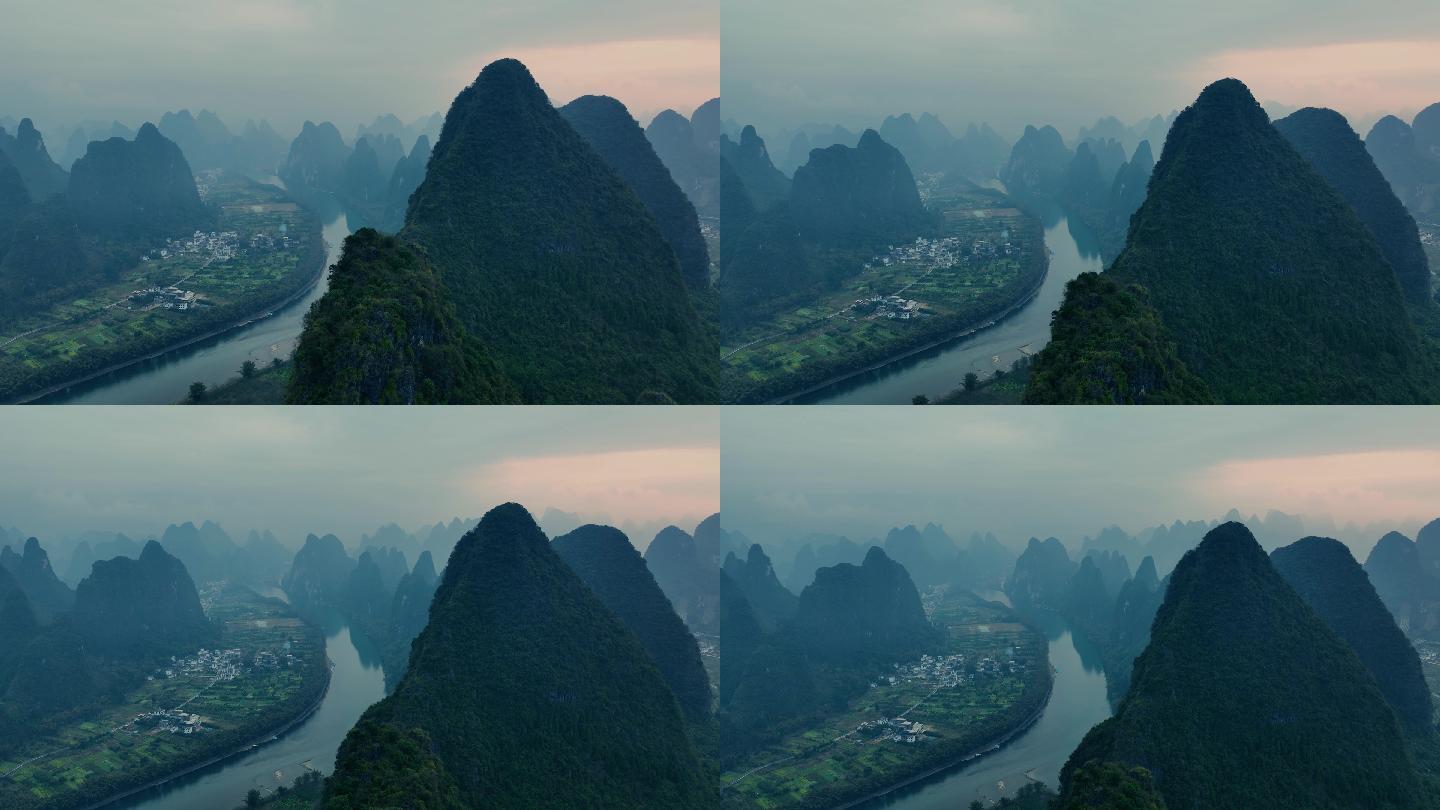 桂林山水鸟瞰图桂林风景