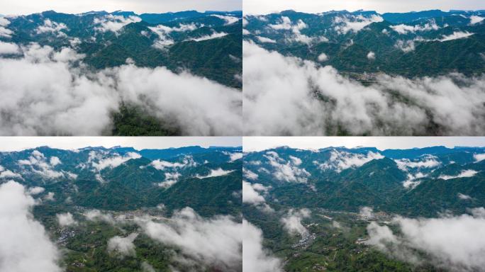山川大地自然生态秀丽壮观云雾缭绕延时