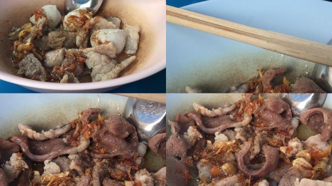泰国曼谷煮内脏猪肉面