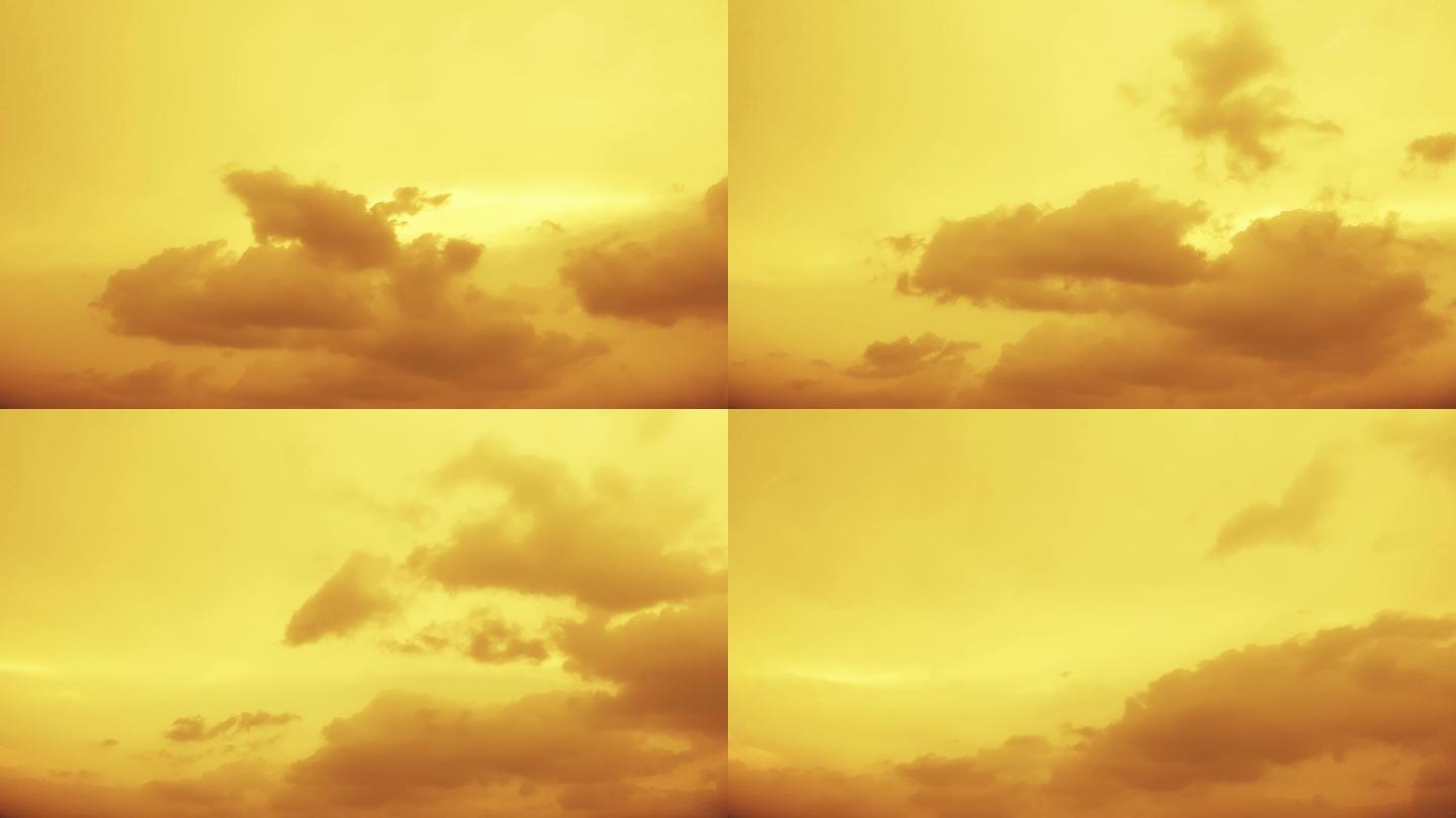 【HD天空】金色云团梦幻云雾温暖治愈金空