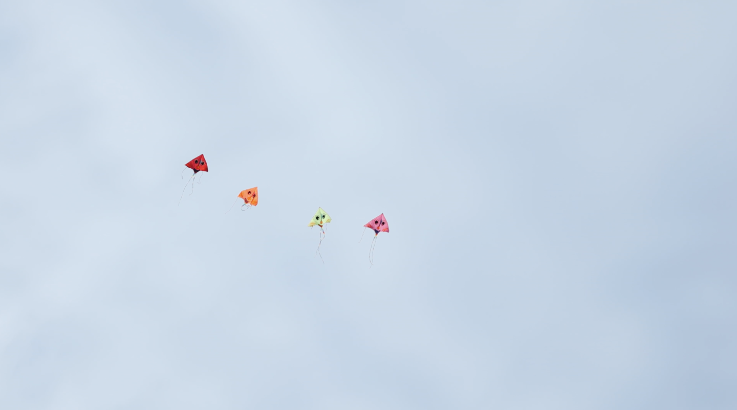 4k 风筝在天上飞 放风筝 童年 户外