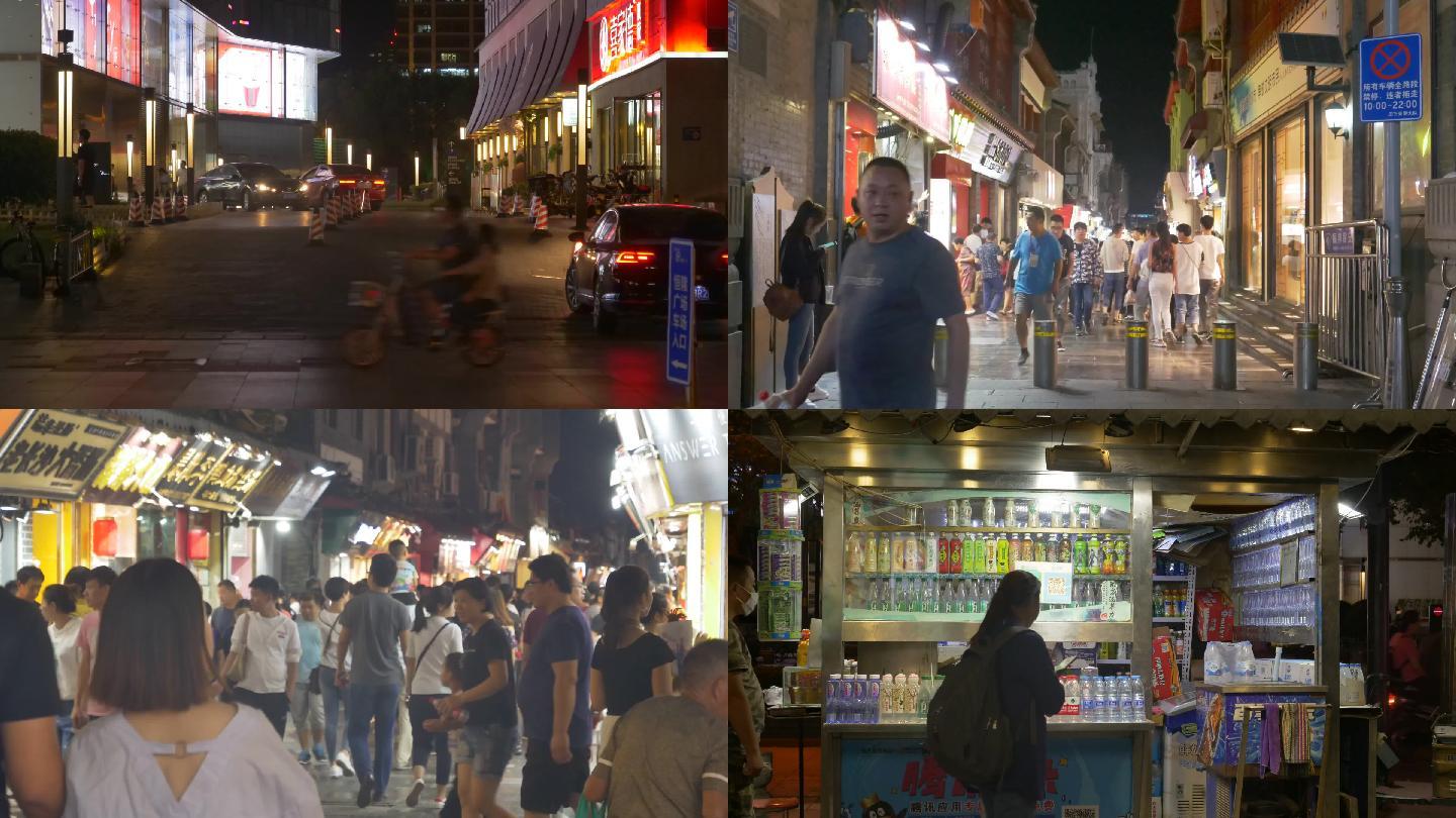 28济南宽厚里夜景延时摄影实景拍摄街道