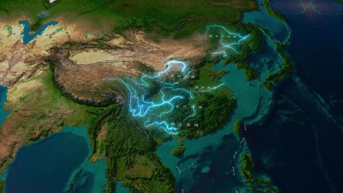 中国河流地图AE