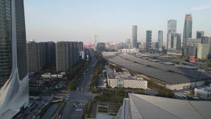 南京 河西 金融中心 会展中心 航拍