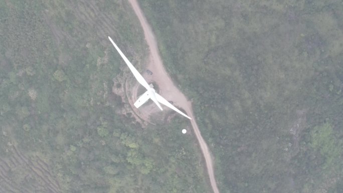 玉环 鲜迭 风车 航拍 日出 大海 山峰