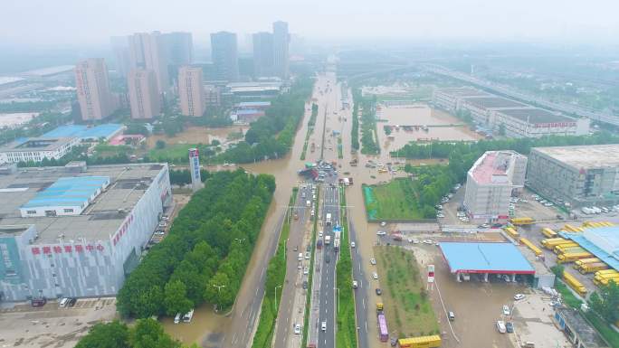 郑州720特大暴雨航拍合集