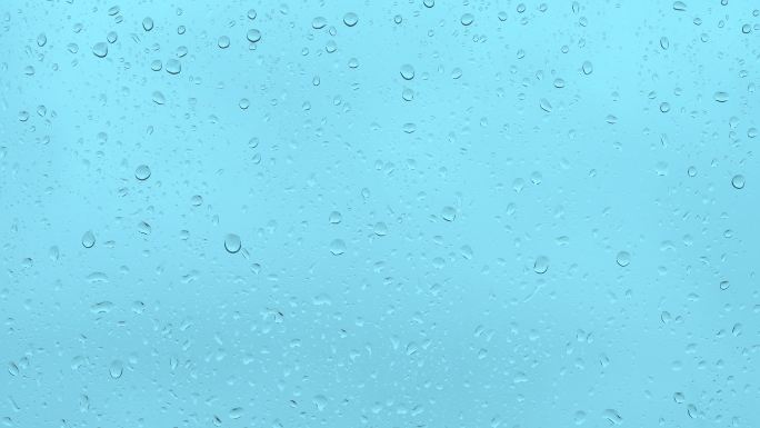 雨天玻璃上水珠