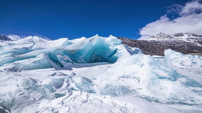 西藏318冬季来古冰川延时摄影