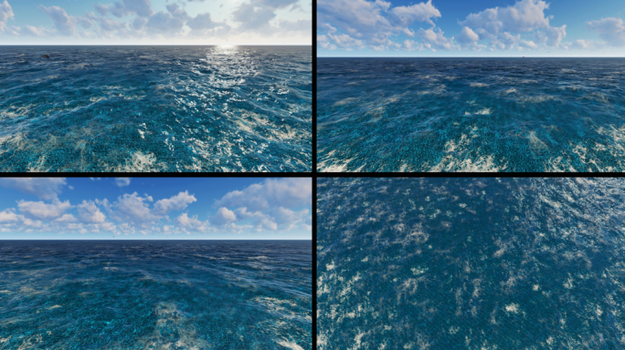 5组4K海洋海面海水视频