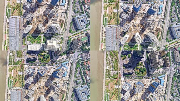 4k航拍上海陆家嘴东方明珠