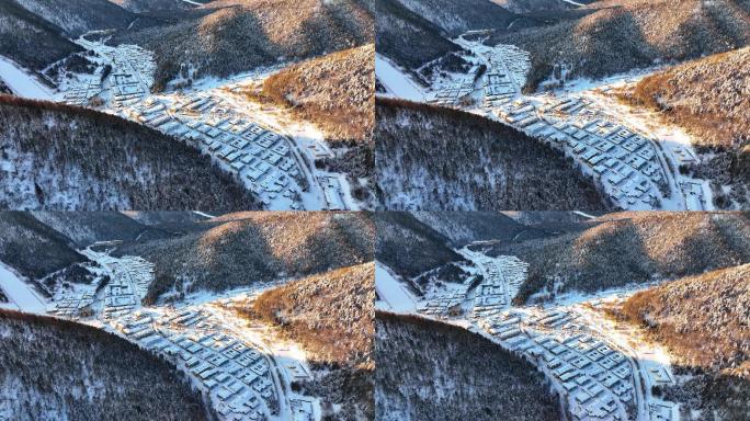 《高清4K60帧》牡丹江中国雪乡航拍雪景