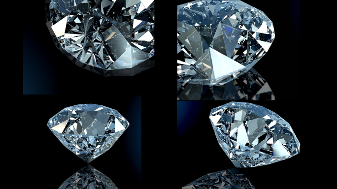 4K透明水晶物体钻石素材