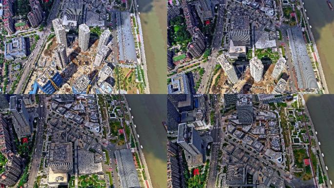 4k航拍上海陆家嘴东方明珠