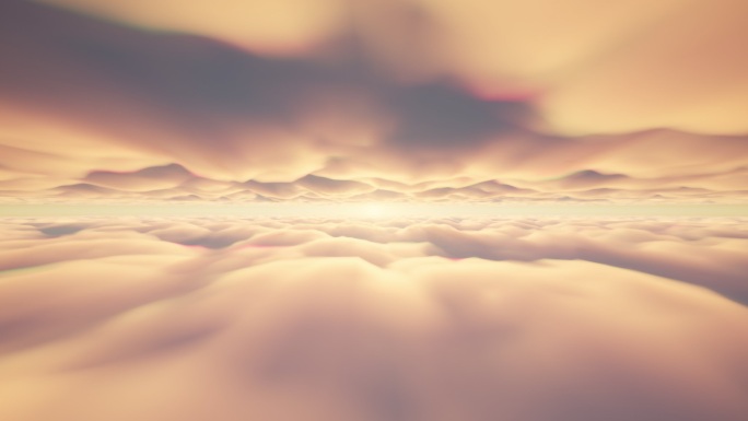 天空云海穿越飞行航拍开天辟地日出穿云延时